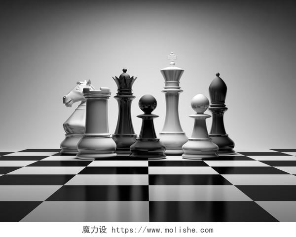 国际象棋棋盘黑白棋盘黑白旗子
